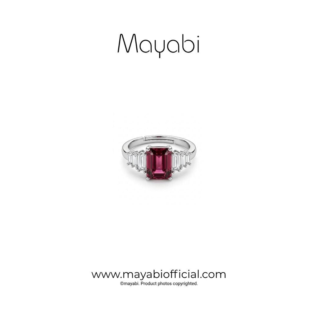 Mayabi Ruby Royal – Silver Ring — Mayabi Official, image 1
