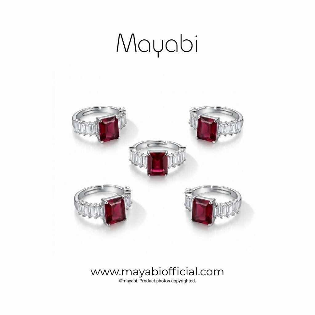 Mayabi Ruby Royal – Silver Ring — Mayabi Official, image 4