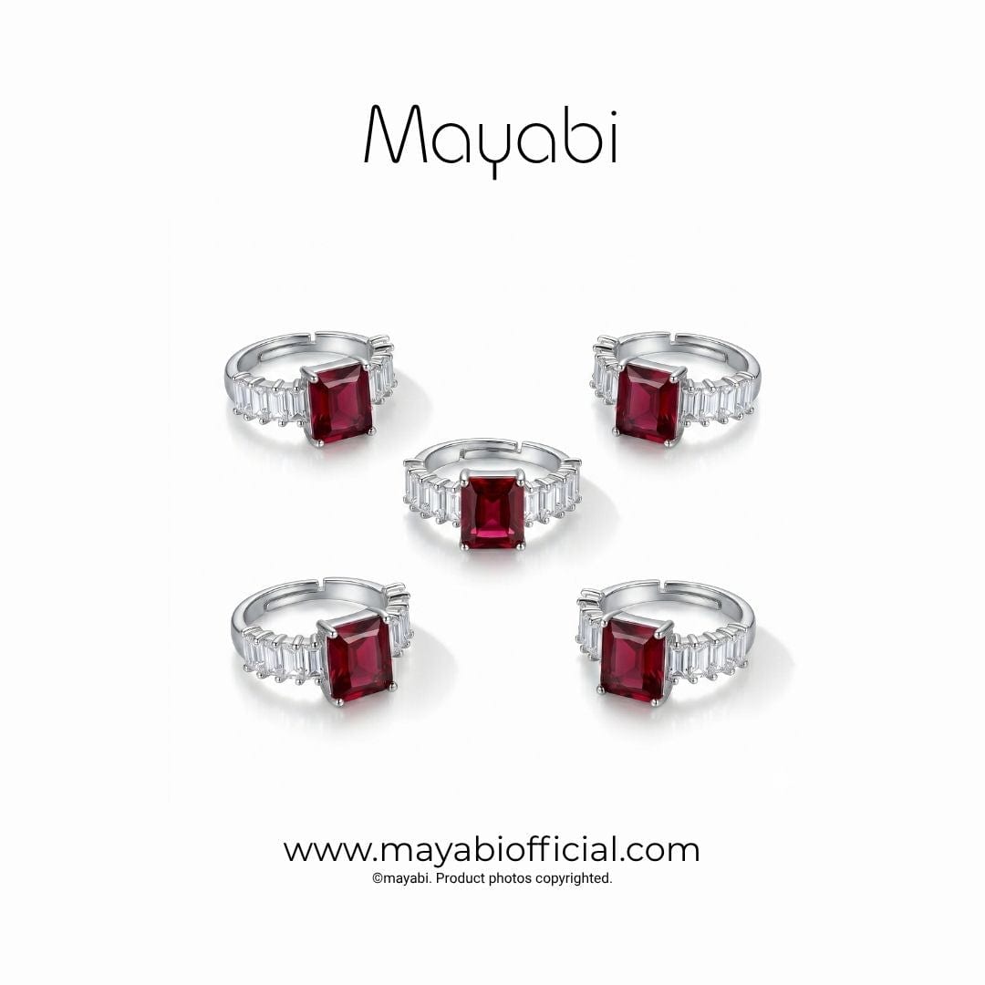 Mayabi Ruby Royal – Silver Ring — Mayabi Official, image 4