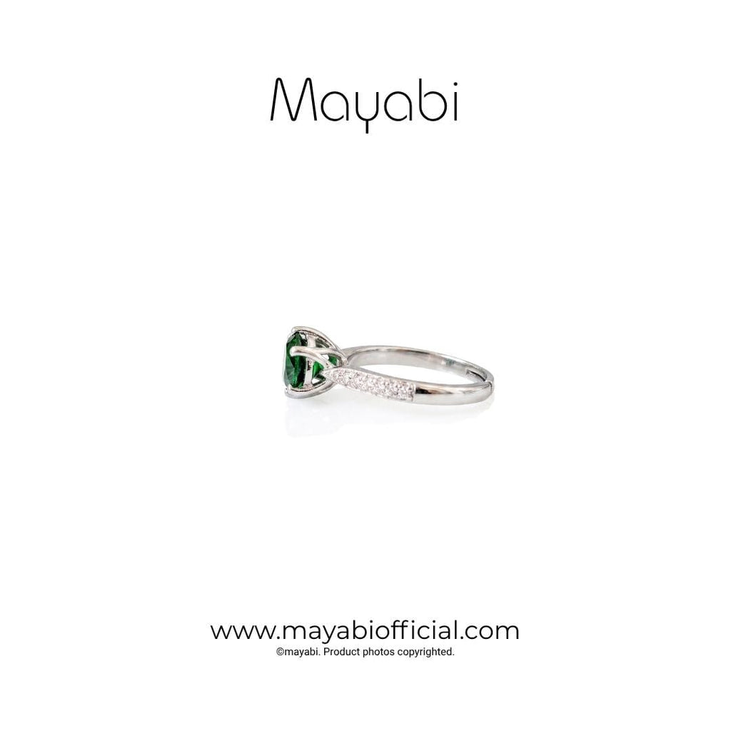Mayabi Royal Emerald – Silver Ring — Mayabi Official, image 3