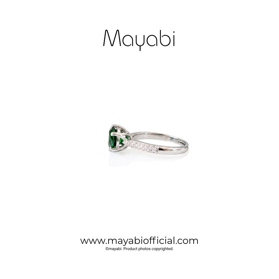 Mayabi Royal Emerald – Silver Ring — Mayabi Official, image 3