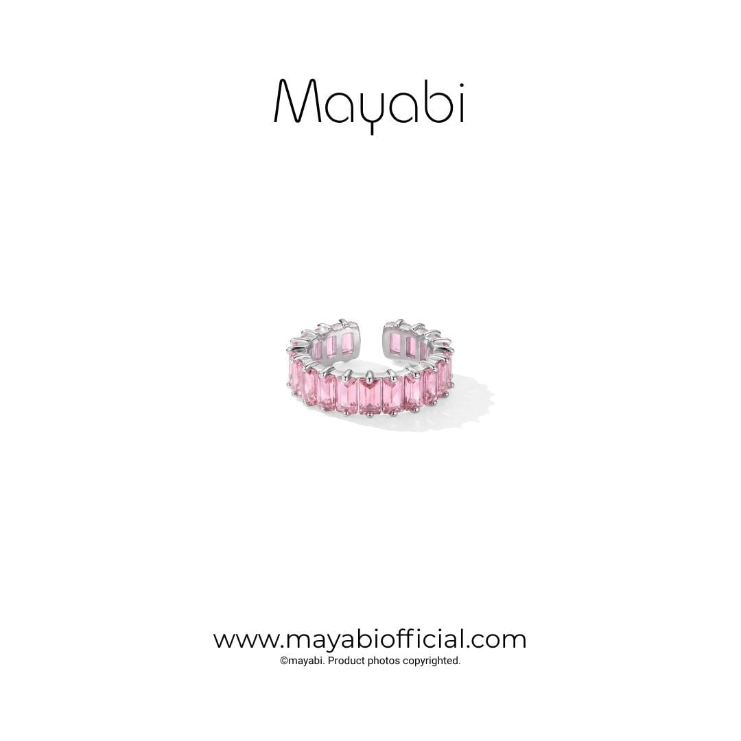 Mayabi Pink Spark - Silver Ring — Mayabi Official, image 1