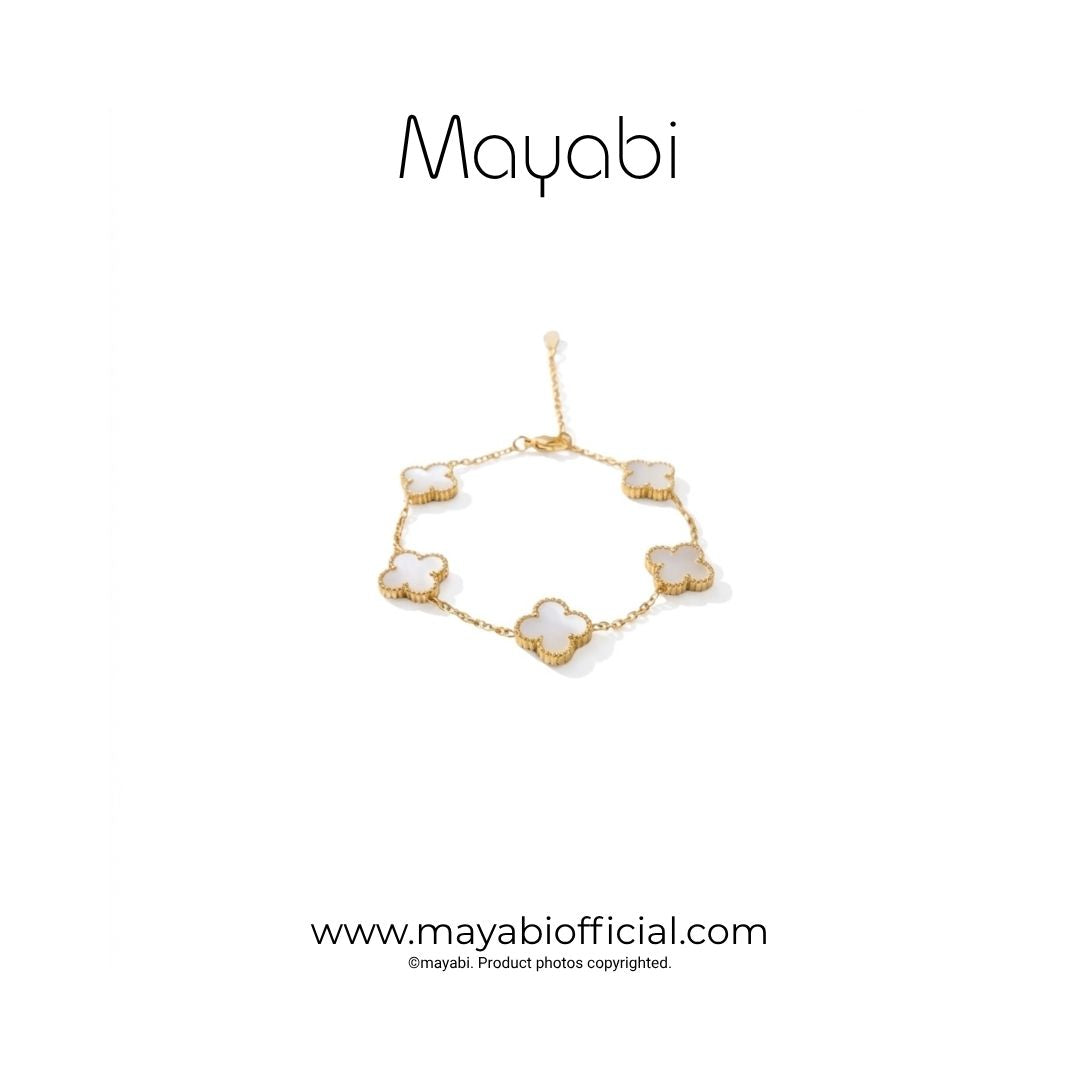 Mayabi Anthea White– 18K Gold Plated Bracelet