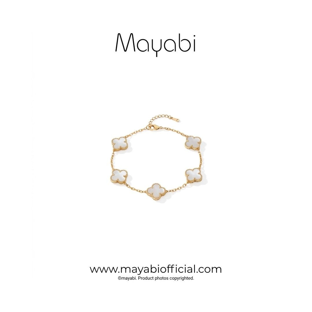 Mayabi Anthea White– 18K Gold Plated Bracelet
