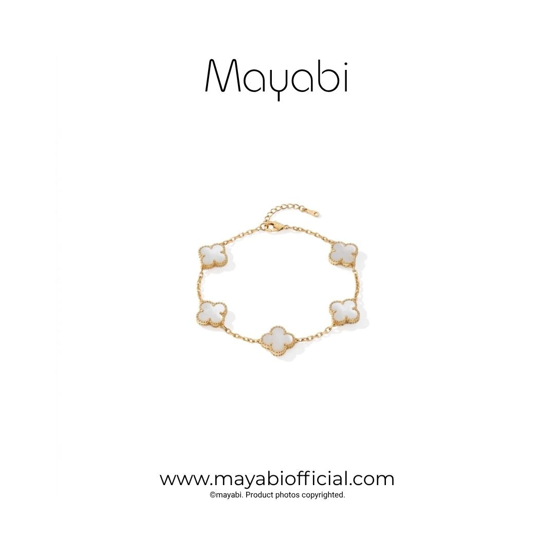 Mayabi Anthea White– 18K Gold Plated Bracelet
