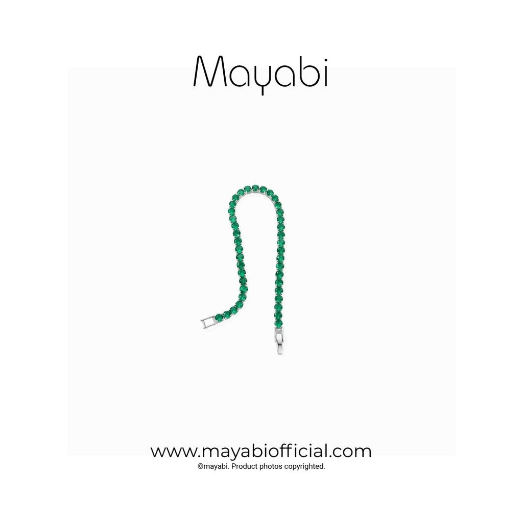 Mayabi Eternelle Noir –  Green Emerald Crystal Bracelet
