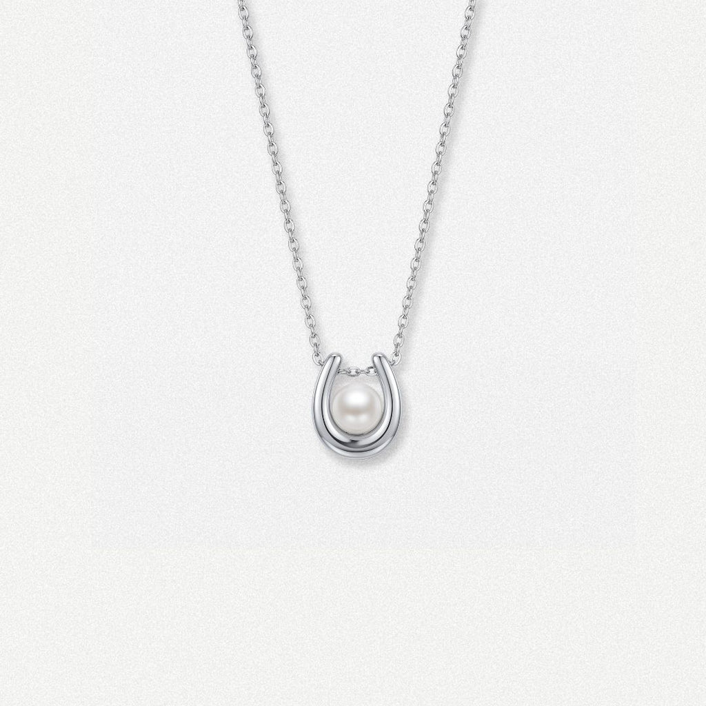 Silver Crescent – 18K Silver Toned Necklace