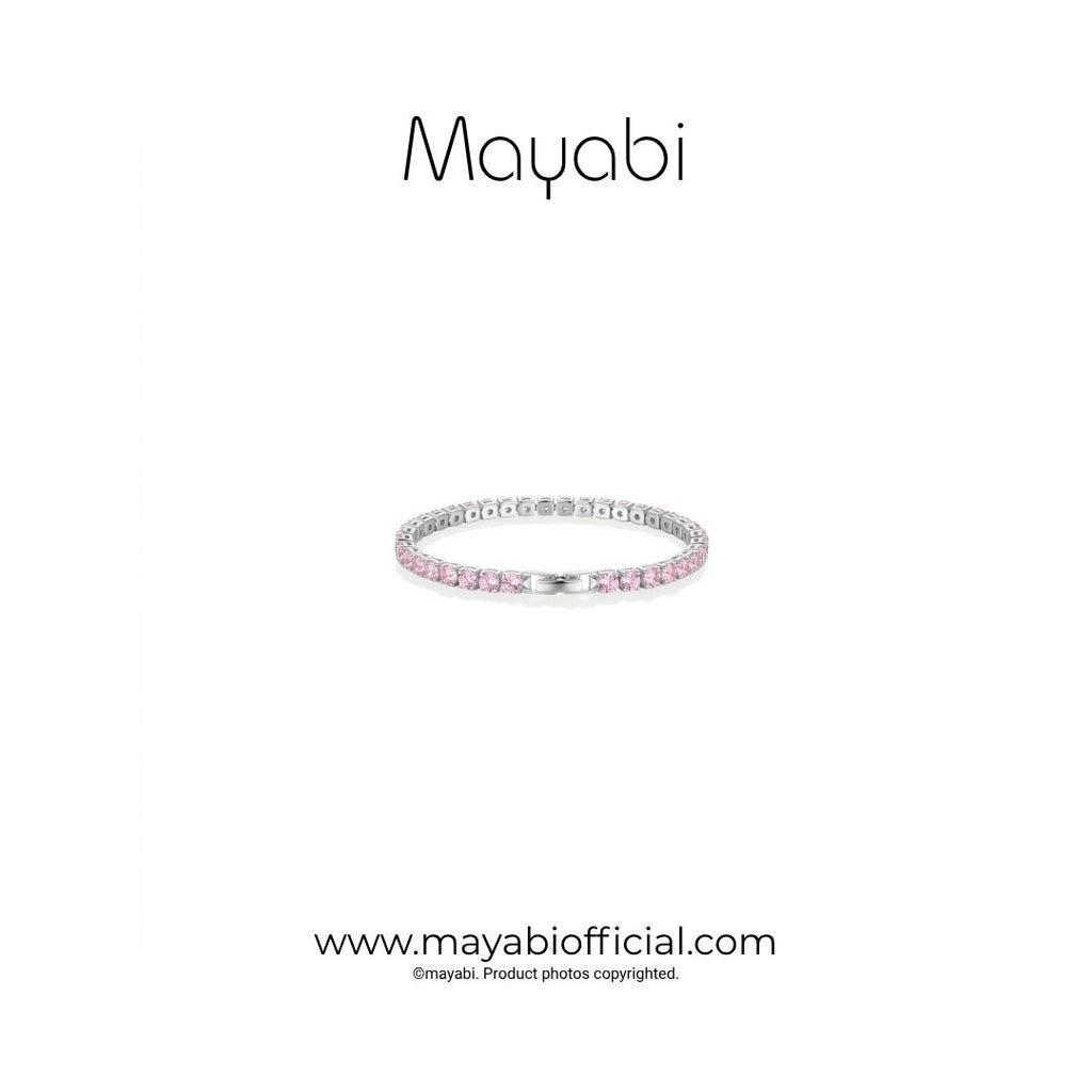Mayabi Eternelle Noir –  Pink Crystal Bracelet