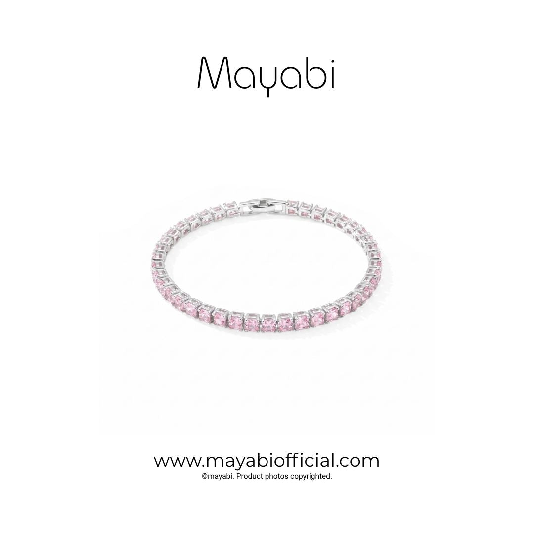 Mayabi Eternelle Noir –  Pink Crystal Bracelet