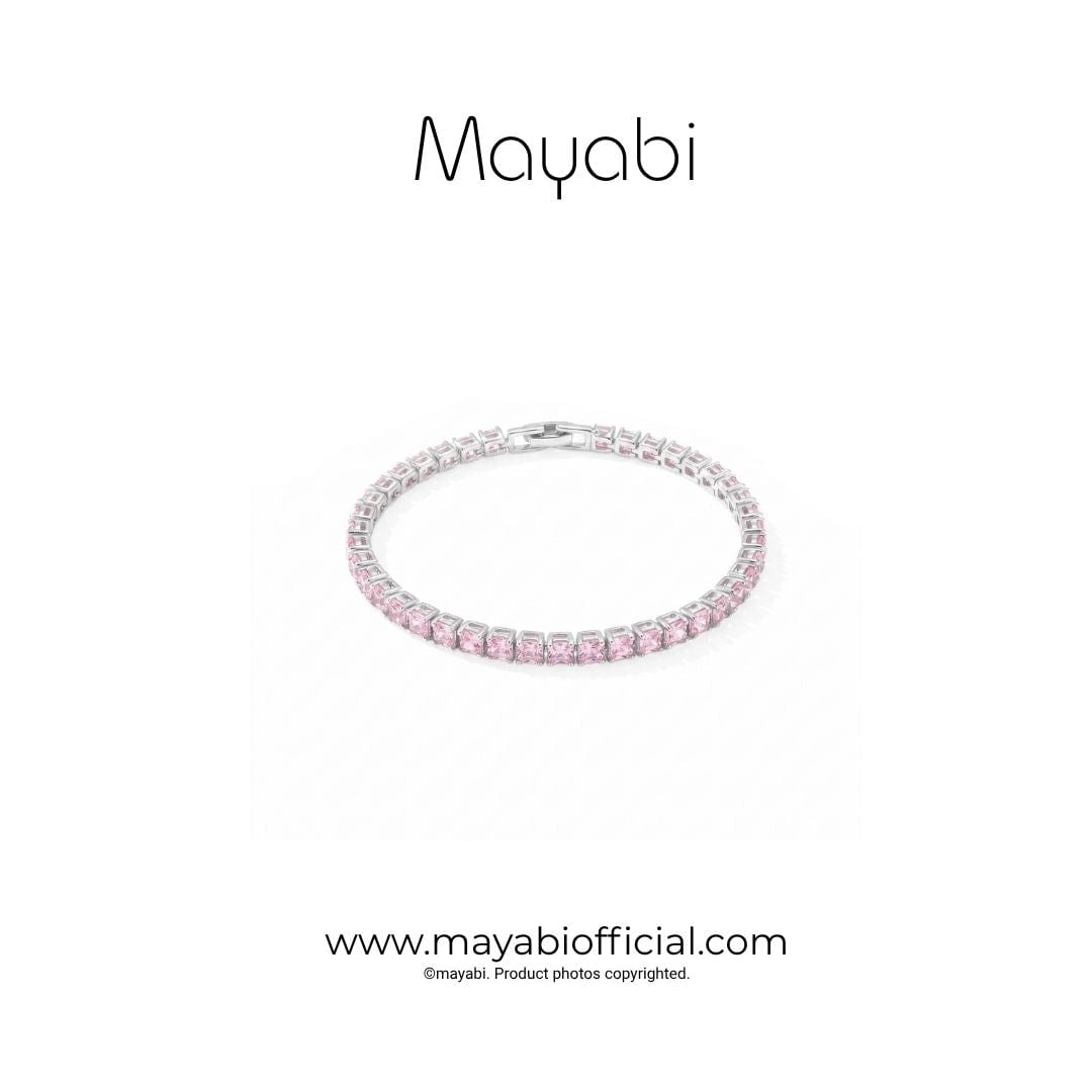 Mayabi Eternelle Noir – Pink Crystal Bracelet — Mayabi Official, image 2